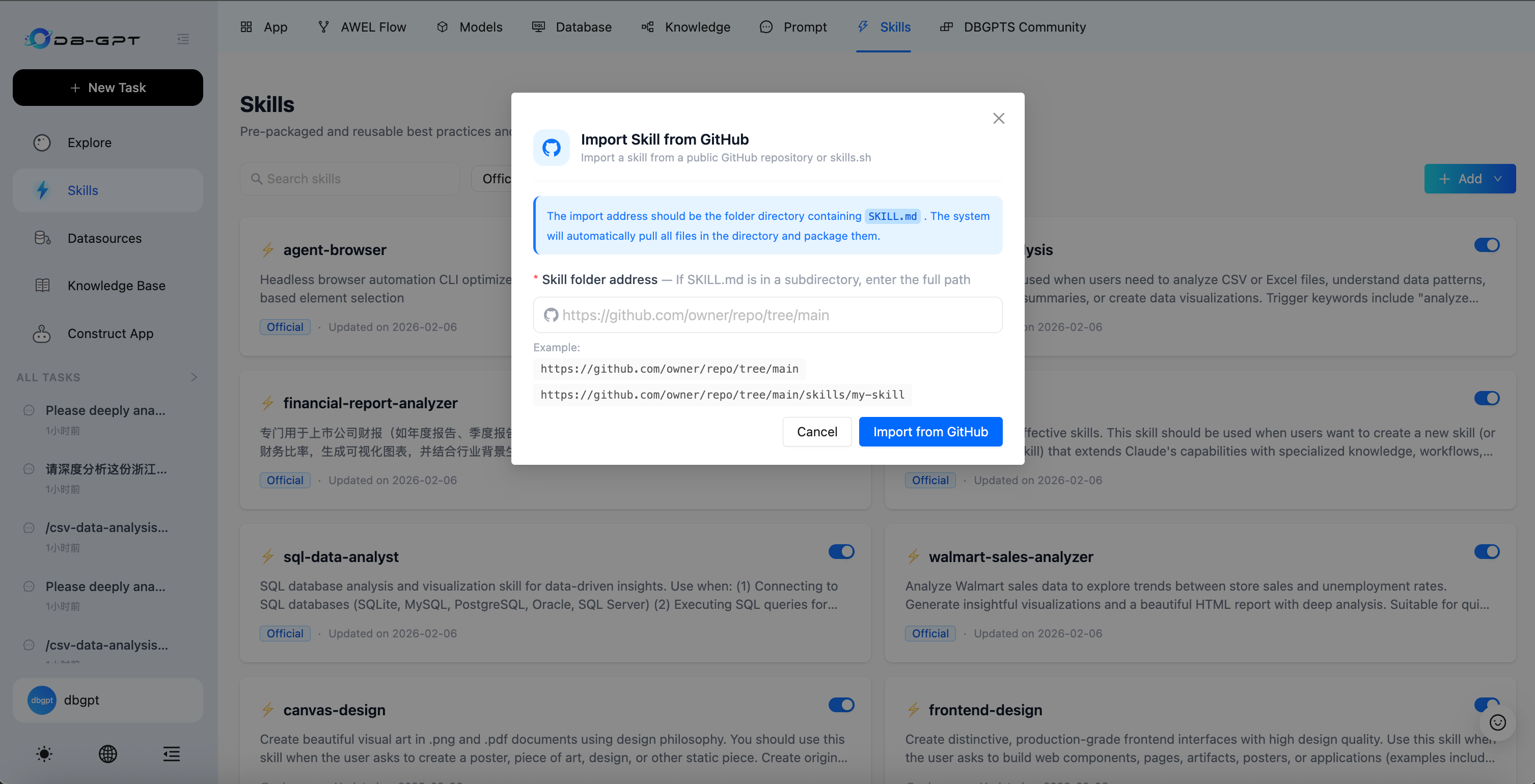 Import Skill from GitHub